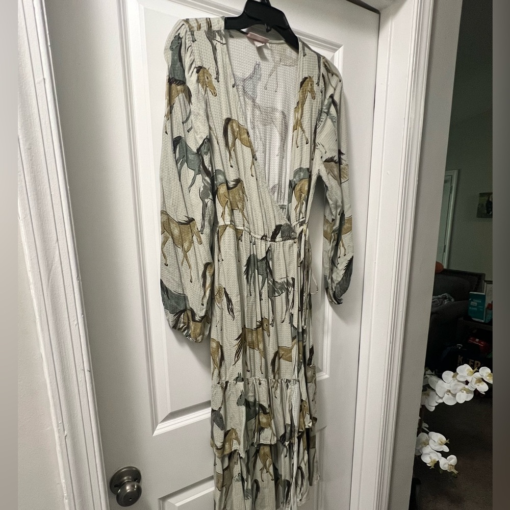 Knox Rose Horse Print Wrap Dress